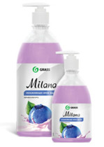 Жидкое крем-мыло MILANA чернмка в йогурте 500 мл с дозатором